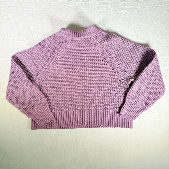 AMERICAN EAGLE Mock Neck Purple Cropped Pullover Sweater Women's Size XS Y2k - Picture 4 of 7